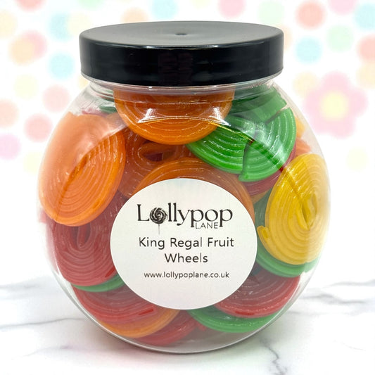 King Regal Fruit Liquorice Wheels Mini Sweet Jar