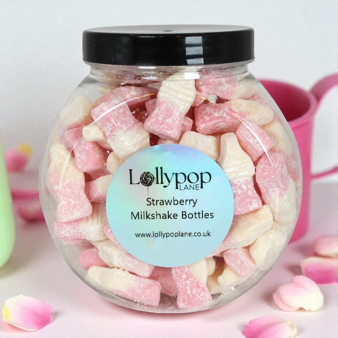 Barratt Strawberry Milkshake Bottles Mini Sweet Jar 