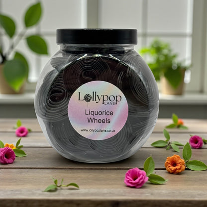 Liquorice Wheels Mini Sweet Jar - 400g