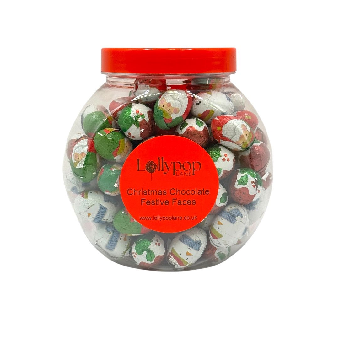 Christmas Cookie Jar Milk Chocolate festive faces