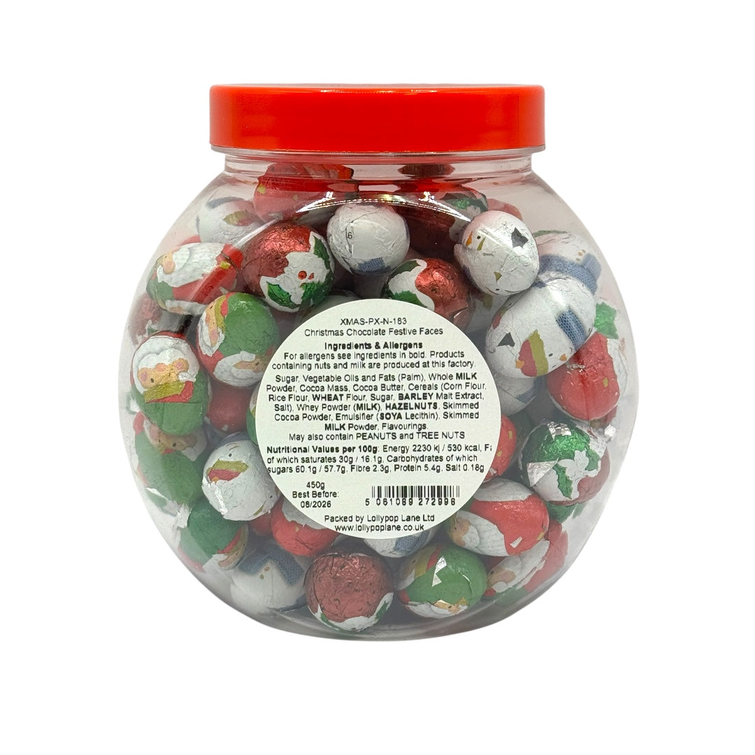 Christmas Cookie Jar Milk Chocolate festive faces