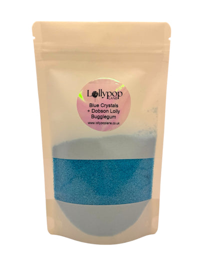 Blue  Sherbert Bubblegum Crystal's And a Dobson Bubblegum Lolly 150g