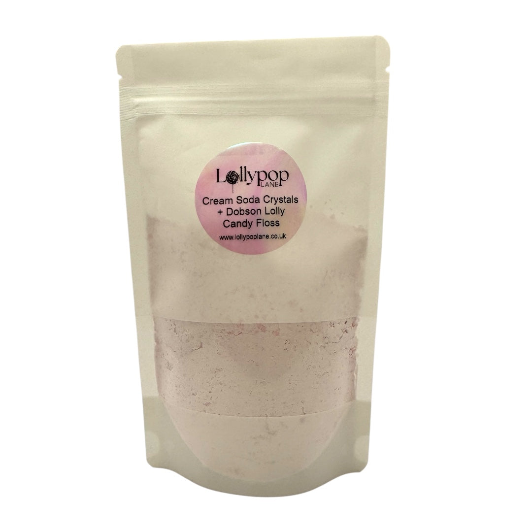 Cream Soda Powdered Sherbet  And A Dobson Candy Floss Lolly 150g 