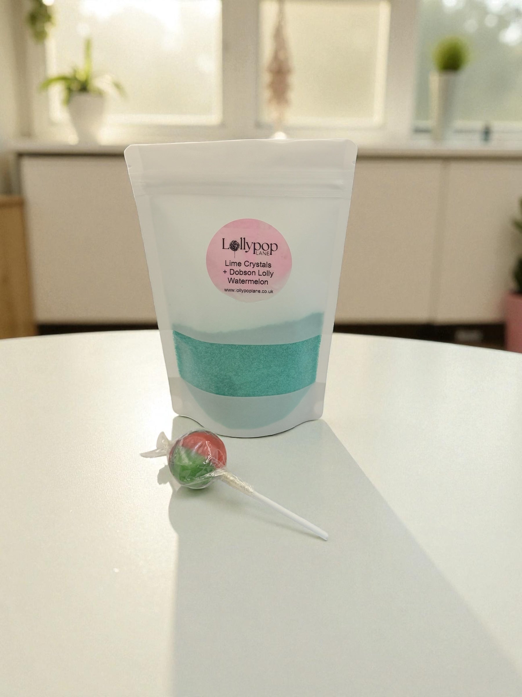 Lime Sherbert Crystal's And A Dobson Watermelon  Lolly 150g 