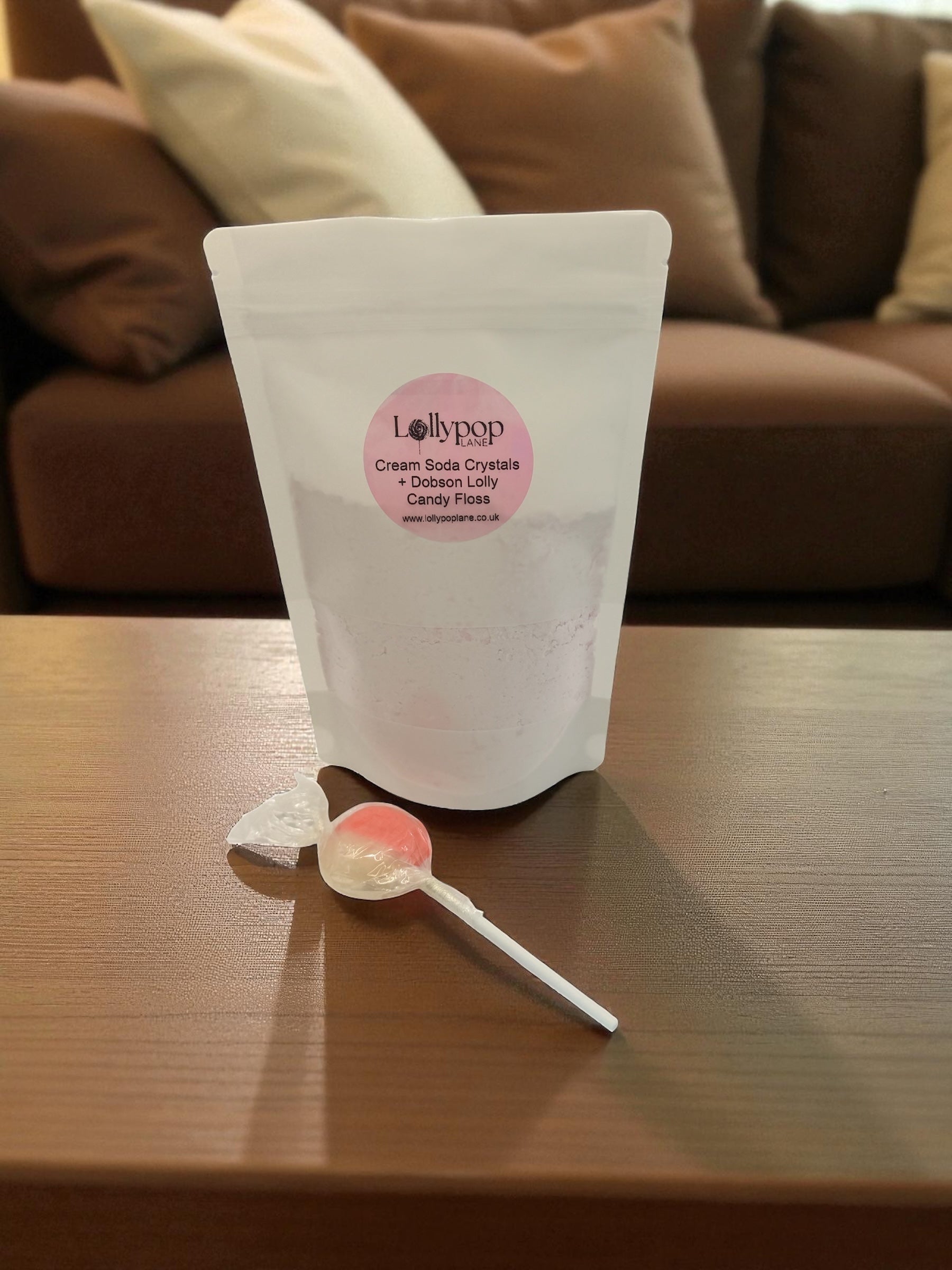 Cream Soda Powdered Sherbet  And A Dobson Candy Floss Lolly 150g 