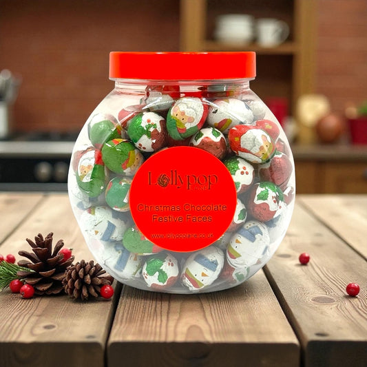 Christmas Cookie Jar Milk Chocolate festive faces