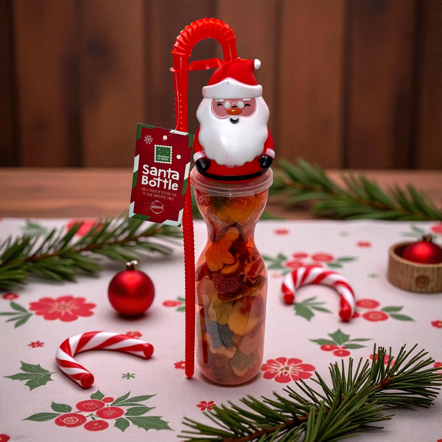 Christmas Santa Drinking Cup With Christmas Pick n Mix Sweets 300g