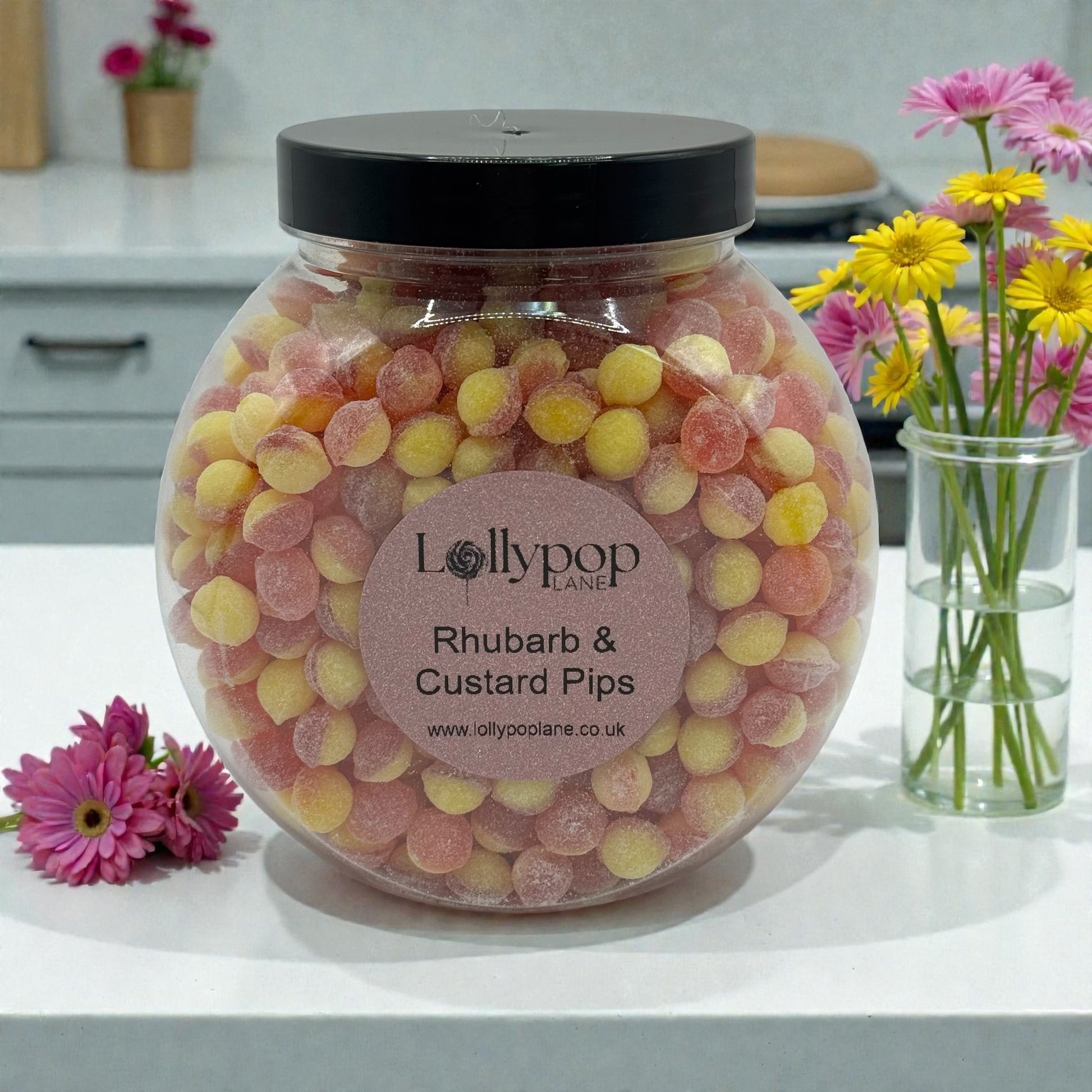 Rhubarb & Custard Pips Mini Sweet Jar - 500g 