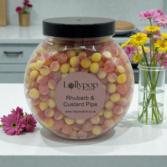 Rhubarb & Custard Pips Mini Sweet Jar - 500g 