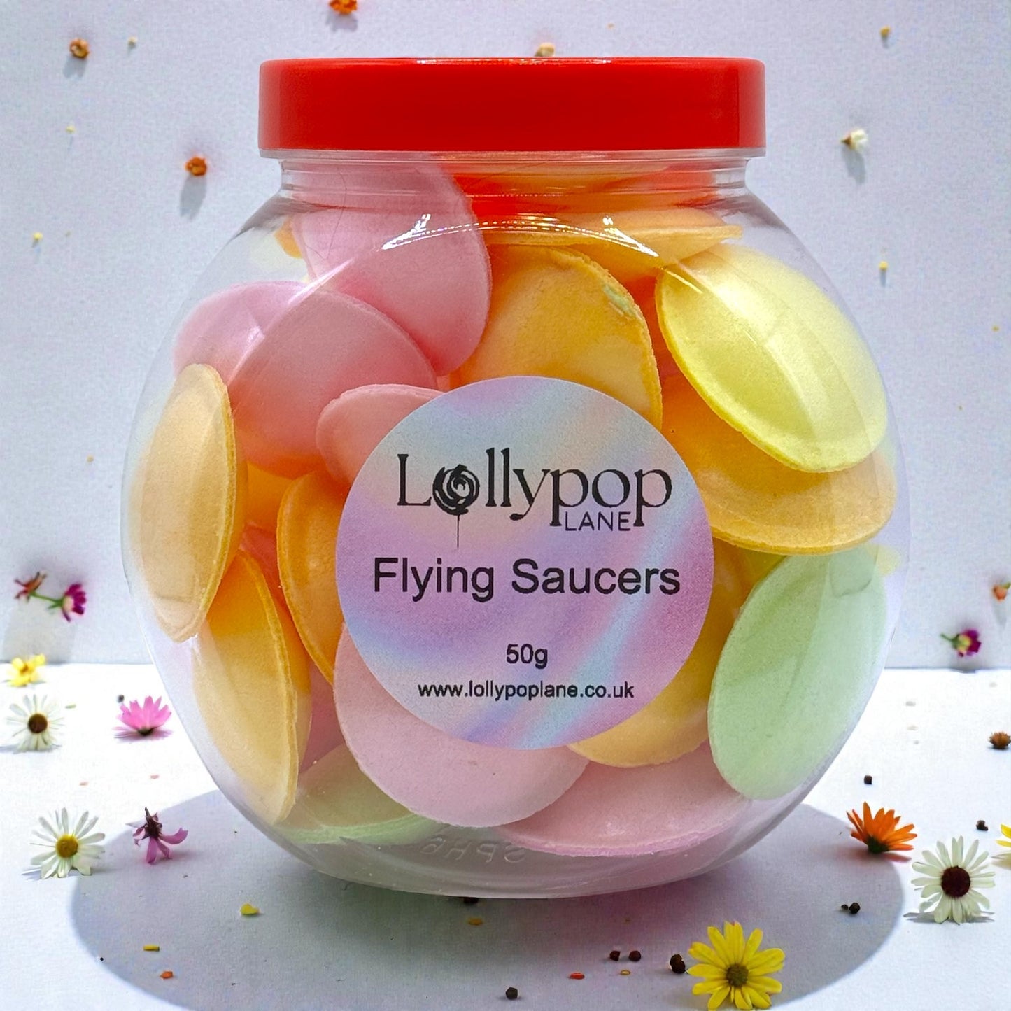 Flying Saucers Sweet's in a  Jar - 50g