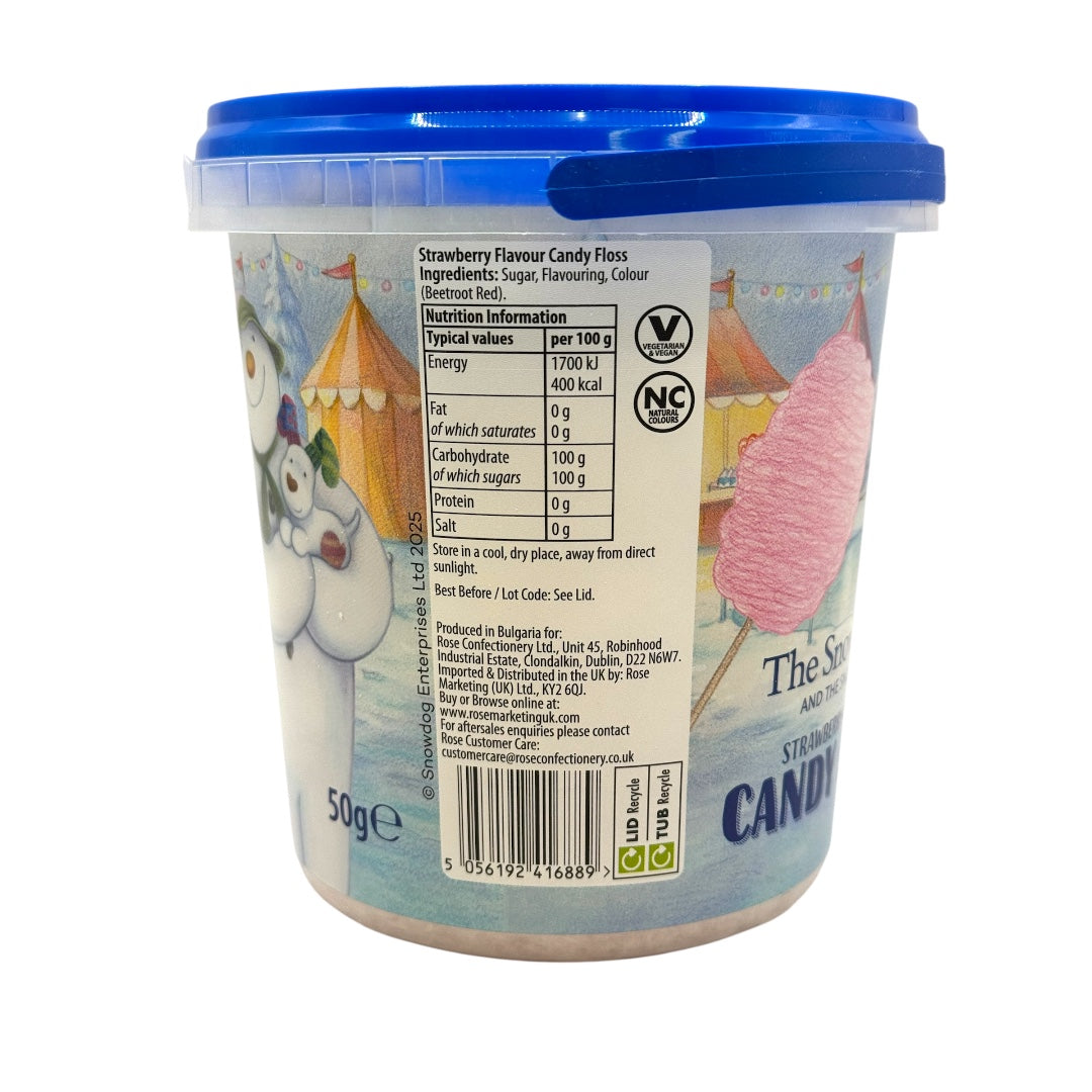 Snowman and Snowdog Candy Floss Strawberry Flavour