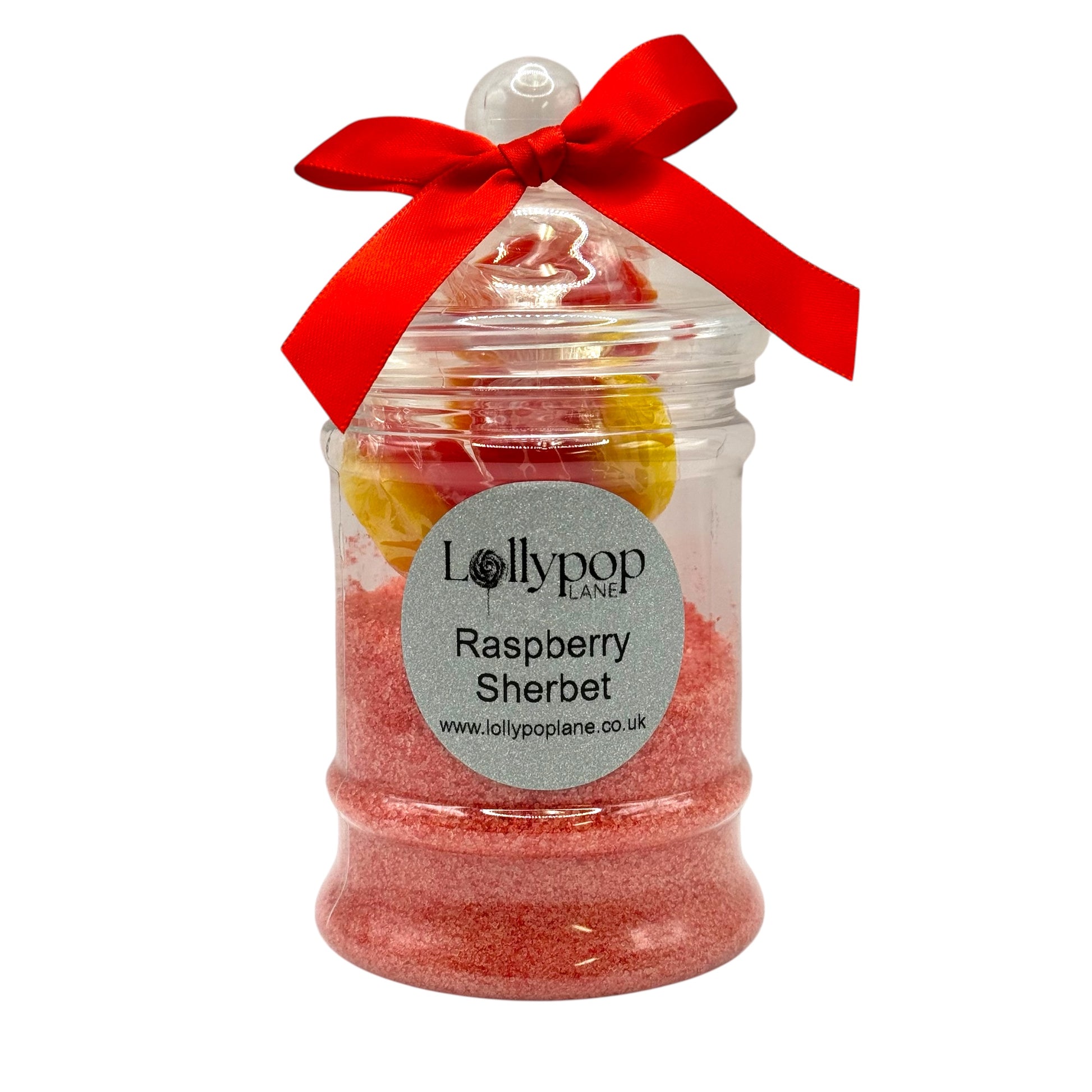 Raspberry Sherbert In a Victorian Jar  + 3 X Dobson Rhubarb & Custard Lollies