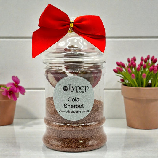 Cola Sherbet in a Victorian Jar 150g +  3 X Dobson Cherry Cola Lolly 