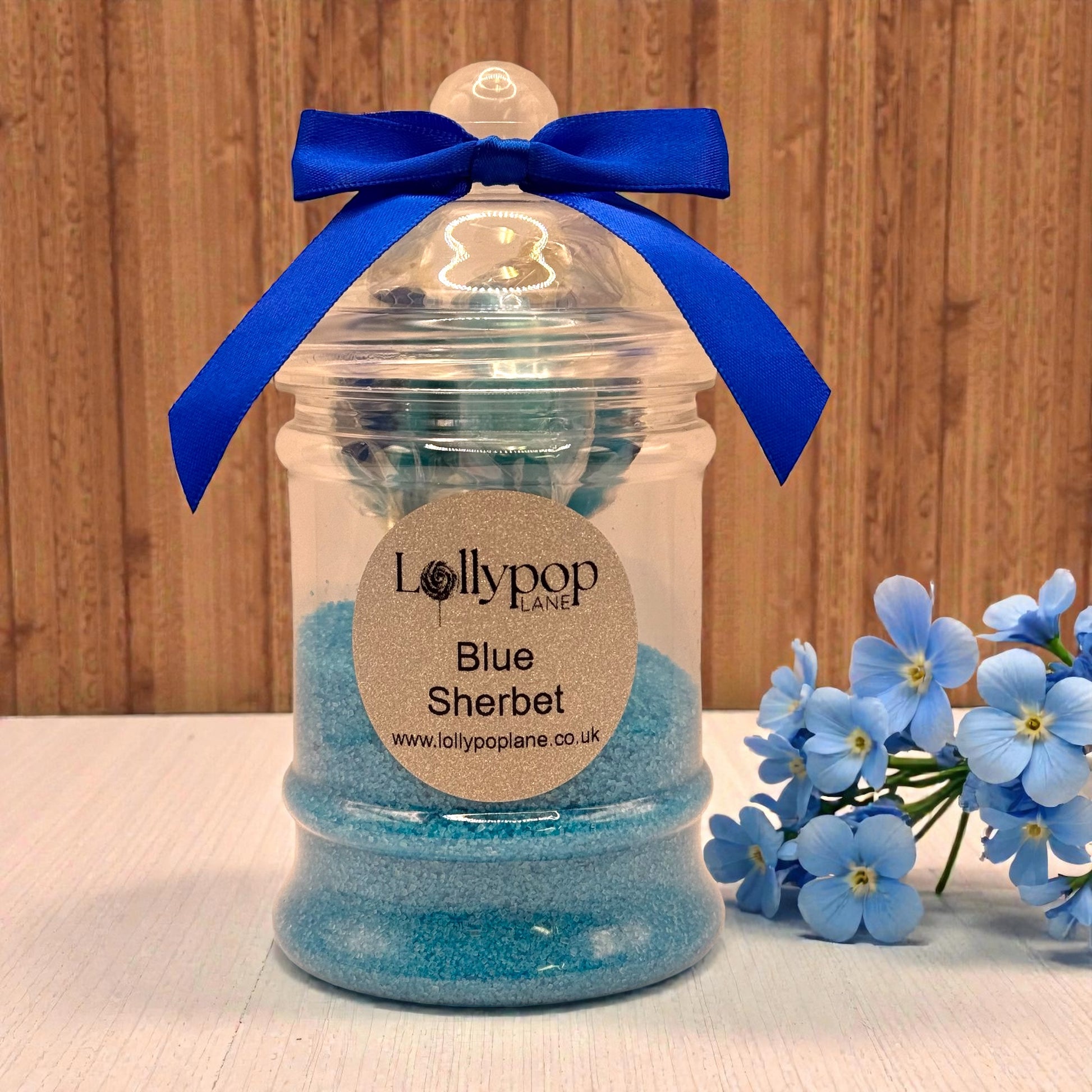 Blue Sherbert Crystal's In A Victorian Jar + 3x Bubblegum Lollies 150g 