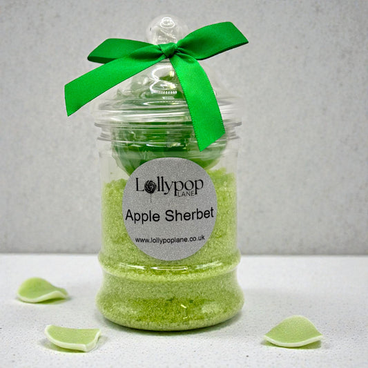 Sour Apple Sherbert In A Victorian Jar +3 X Apple Lollies 150g 