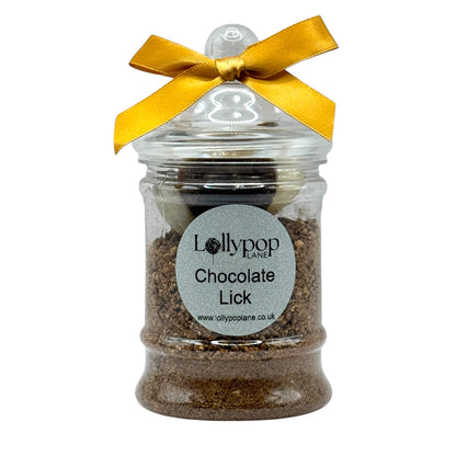 Chocolate Lick i A Victorian Jar And 3 x Chocolate Lollies 150g 