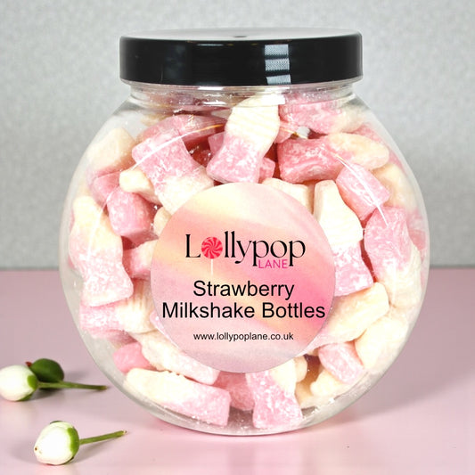 Barratt Strawberry Milkshake Bottles Mini Sweet Jar - 400g