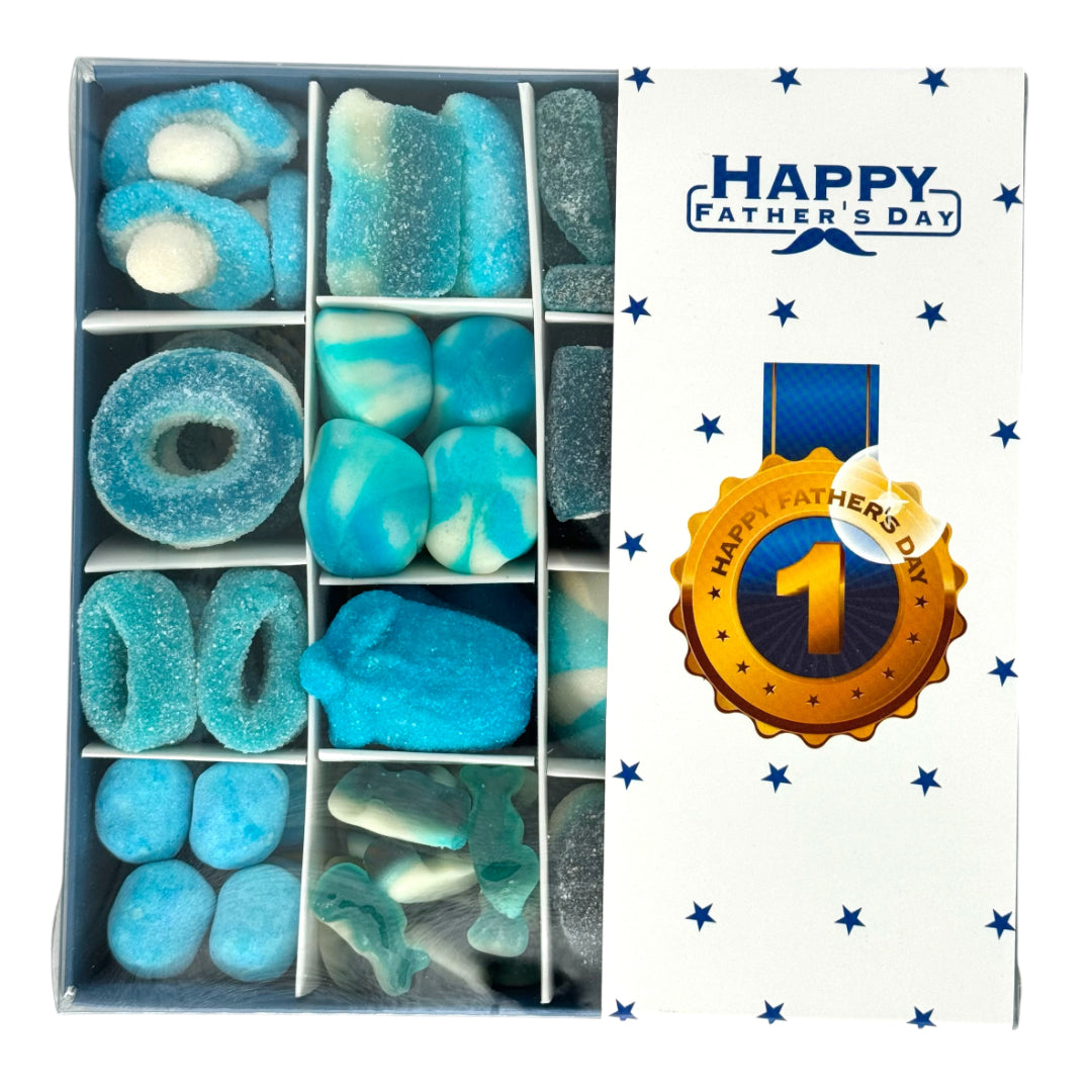 Pick n Mix Blue Sweets  - Father's Day Gift Box 500g Top View