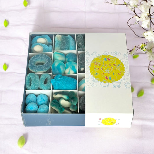 Pick n Mix Blue Sweets  - Welcome to the World Gift Box 500g