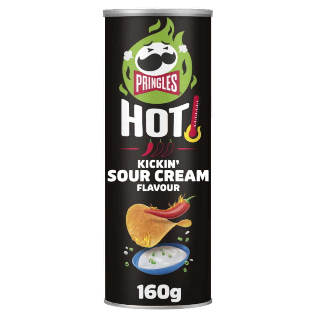Pringles Hot Kickin' Sour Cream Sharing Crisps 160g