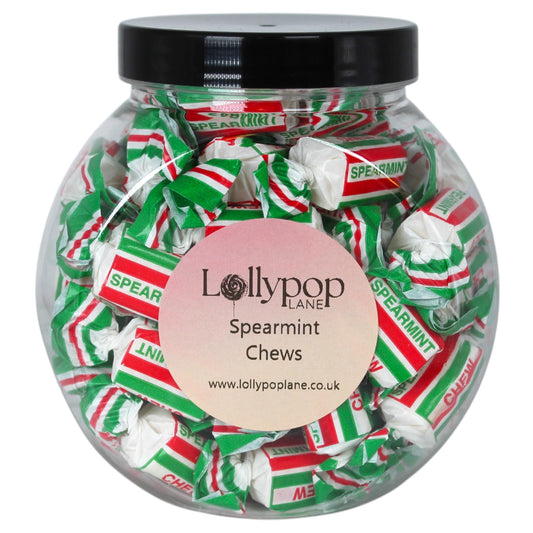 Real Candy Spearmint Chews Mini Sweet Jar - 350g