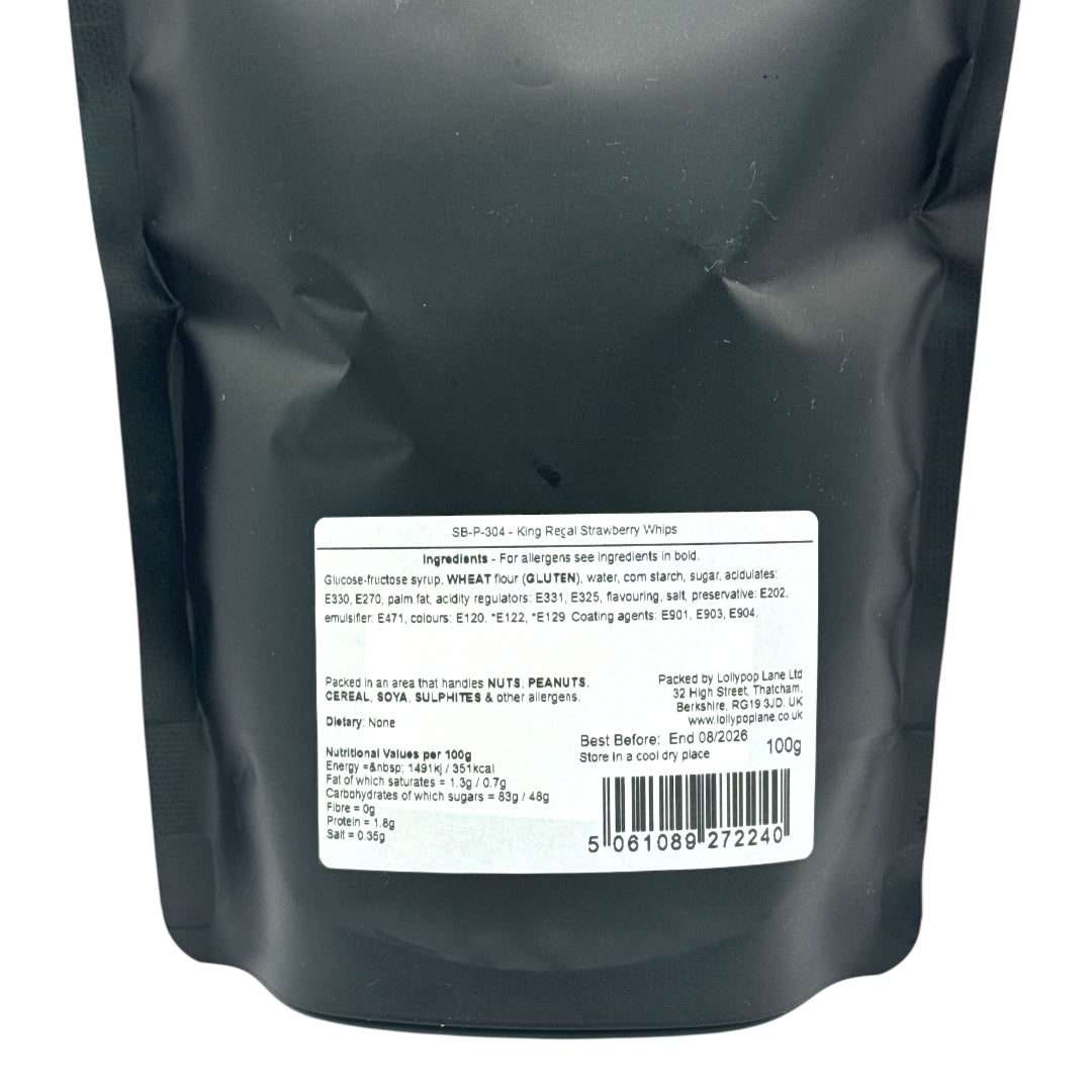 Black packaging with a white label containing ingredients and a barcode on a white background