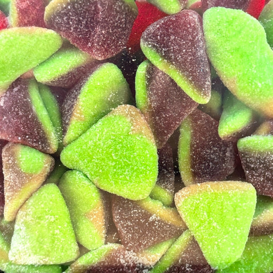 Close up image of sweets Jelly Filled Watermelon Slices