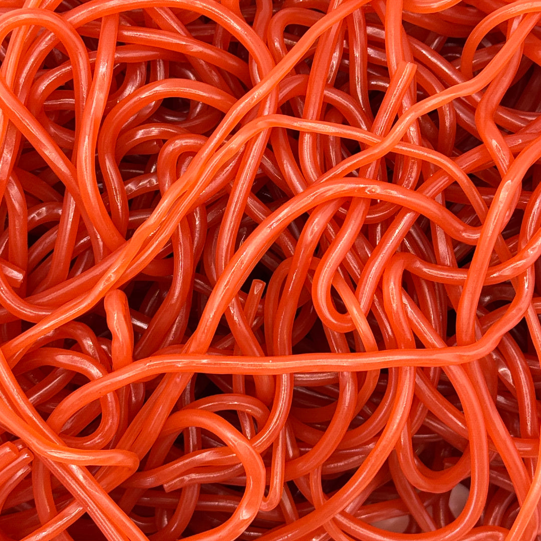 Close-up of Strawberry Laces sweets