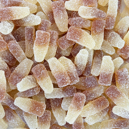 Close-up of Fizzy Cola Bottles