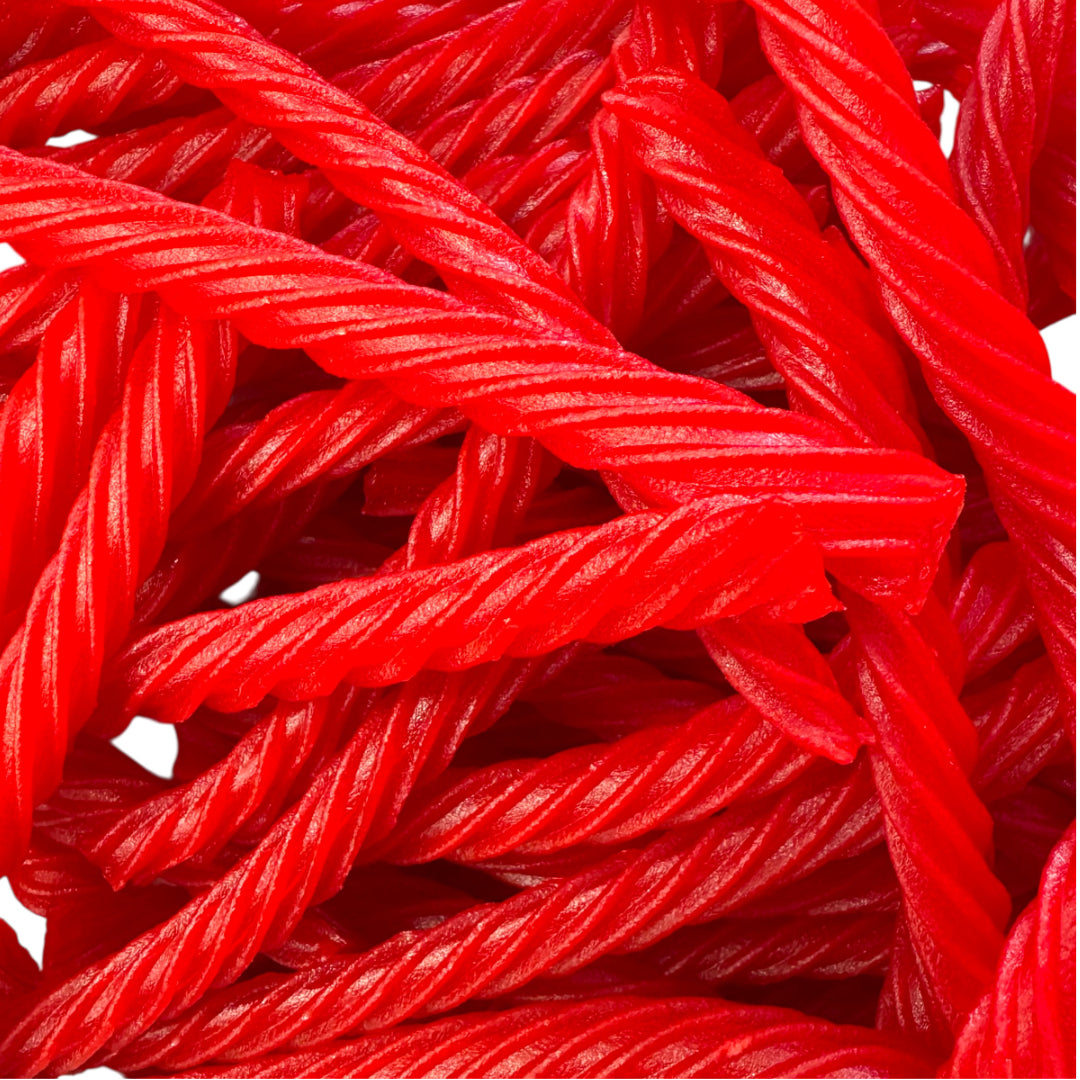 Close up image of Red Vines Original Red Twists Candy