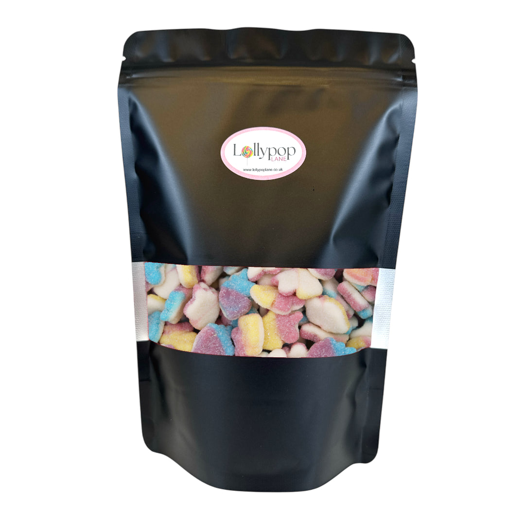 Lollypop Lane Ltd sweet pouch filled with Candycrave Fizzy Unicorns