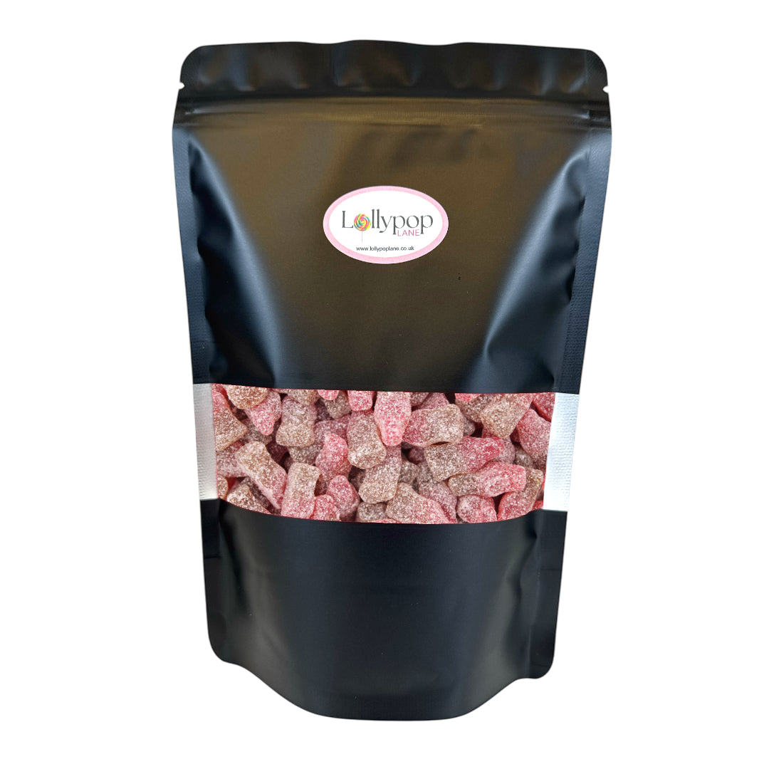 Lollypop Lane Ltd sweet pouch filled with Candycrave Fizzy Cherry Cola Bottles