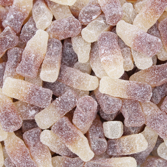 Close-up of Candycrave Fizzy Cola Bottles