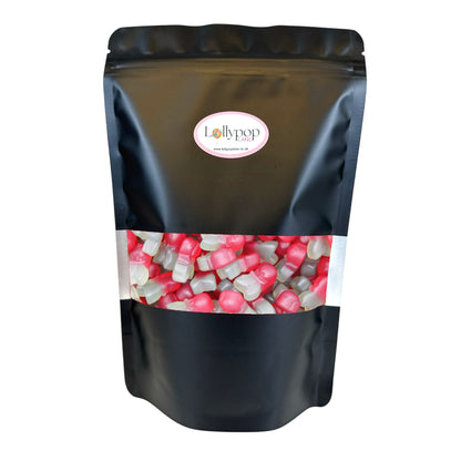 Lollypop Lane sweet pouch filled with Candycrave Single Cherries.