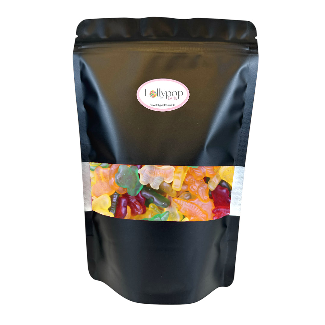 Lollypop Lane sweet pouch filled with Candycrave Animal Mix