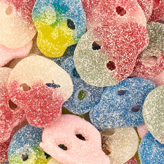 Close-up of Skull Crusher Mix Fruit Flavour Fizzy Sweets