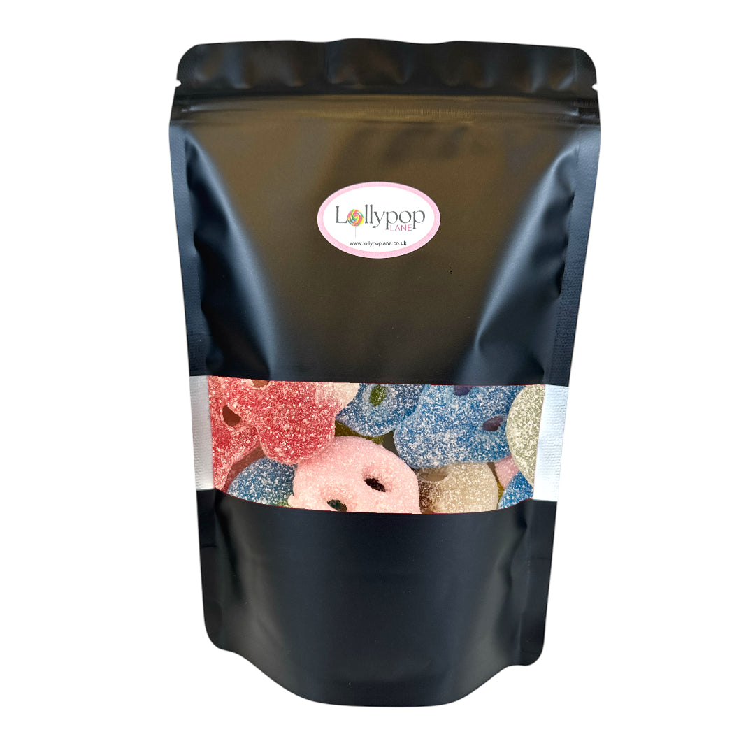 Lollypop Lane sweet pouch filled with Skull Crusher Mix Fruit Flavour Fizzy Sweets