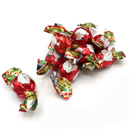 Lollypop Lane Creme Filled Milk Chocolate Santa Twists on a white background