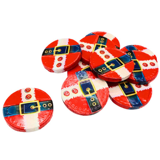 Lollypop Lane Milk Chocolate Santa's Belt Coins on a white background