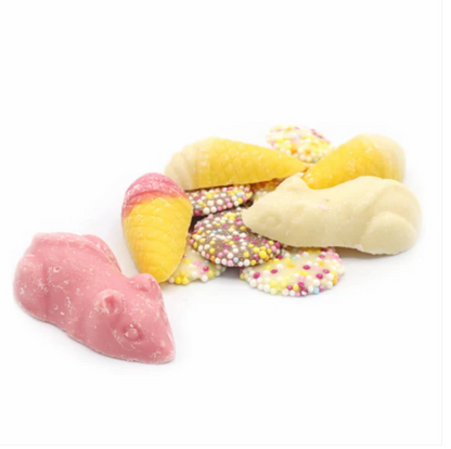 Pink, White and milk Chocolate Pick n Mix in a  Box With 600g