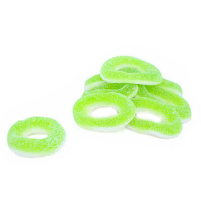Park Lane Sour Apple Rings on a white background