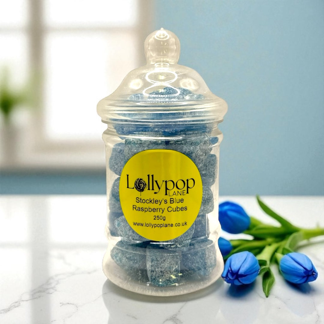 Stockley's Blue Raspberry Cubes Victorian Jar 250g