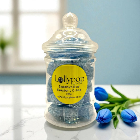 Stockley's Blue Raspberry Cubes Victorian Jar 250g