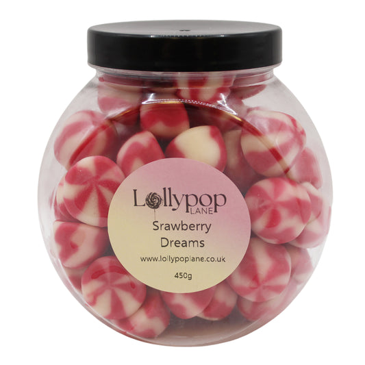 Strawberry Twist Kisses Mini Sweet Jar - 450g