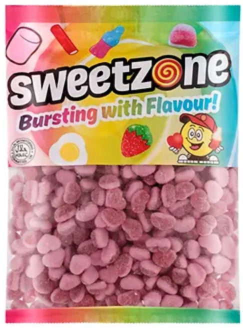 Sweetzone Fizzy Strawberry Hearts 1kg