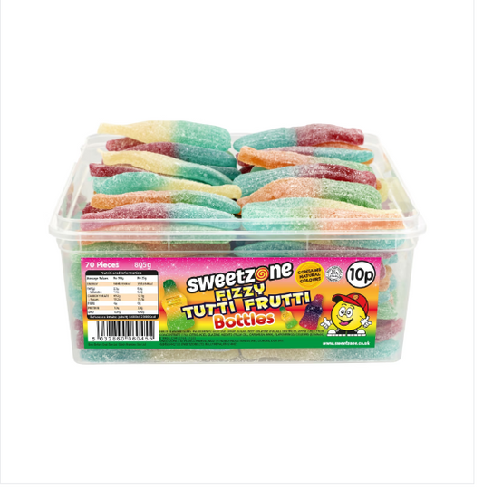 Sweetzone Fizzy Tutti Frutti Bottles Tub 805g