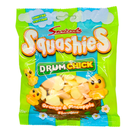 Swizzels Drumchick Squashies Orange & Pineapple Gums 120g