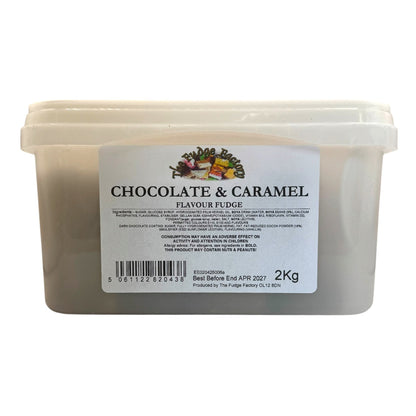 The Fudge Factory Chocolate & Caramel ingredients label