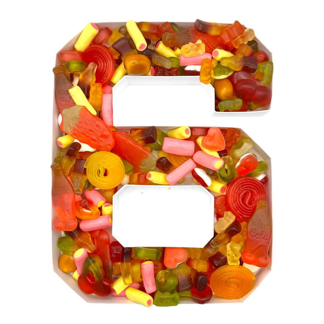 Lollypop Lane New Years 2026 Sweet Numbers, Create your own Numbers. Number 6