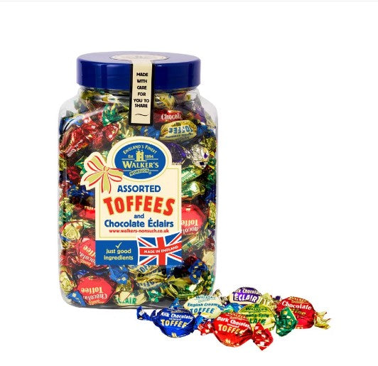 Walker's Nonsuch Assorted Toffee & Chocolate Eclairs Jar 1.25kg
